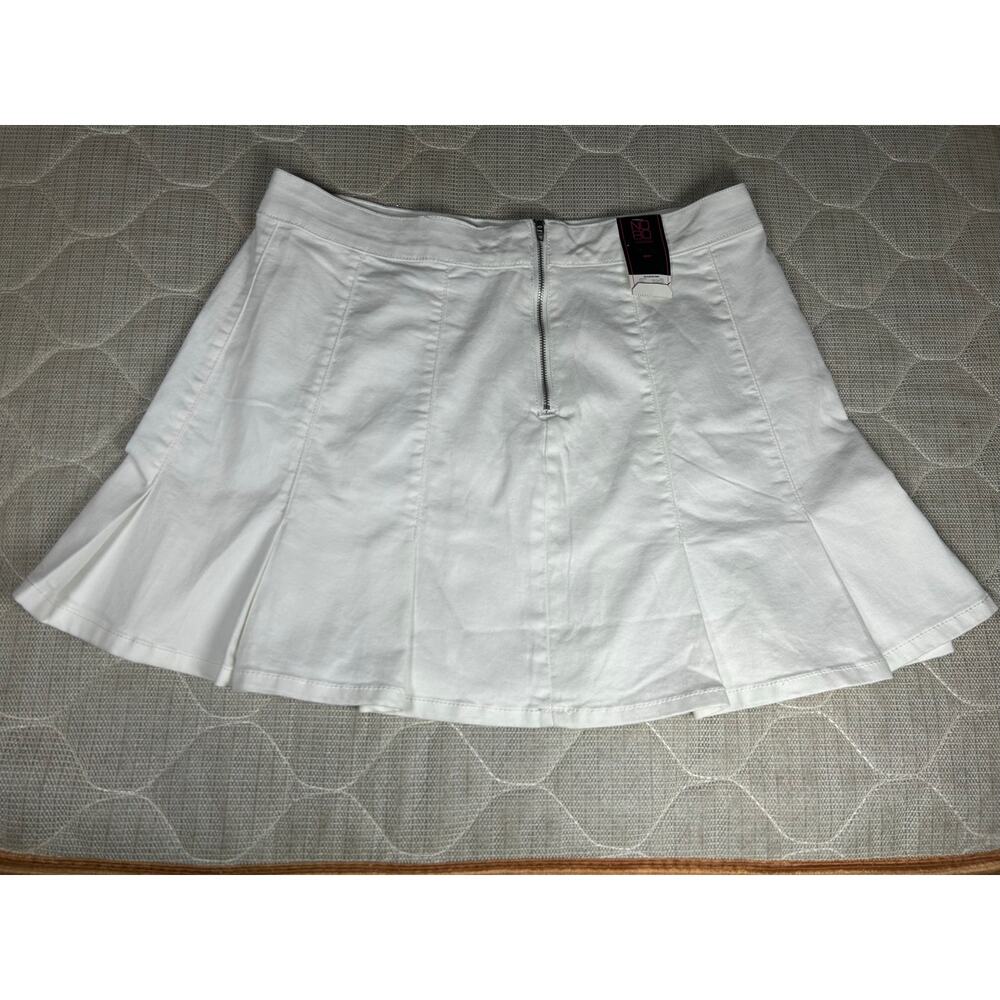 NEW White Pleated Skirt Mini Y2k Size plus 17 Cotton Blend cheerleader style￼